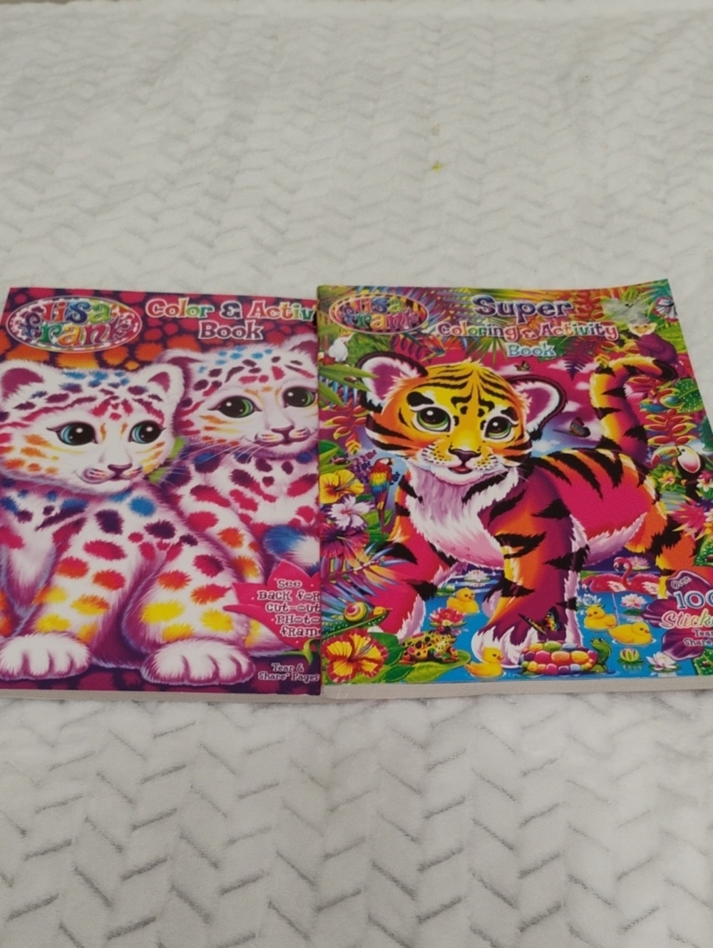 New Lisa Frank Coloring & Activity Books - Colorful Tiger and Leopard Designs